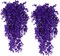 4 Pack Artificial Plants Hanging Faux (Purple) 7.87"D x 5.9"W x 4.72"H
